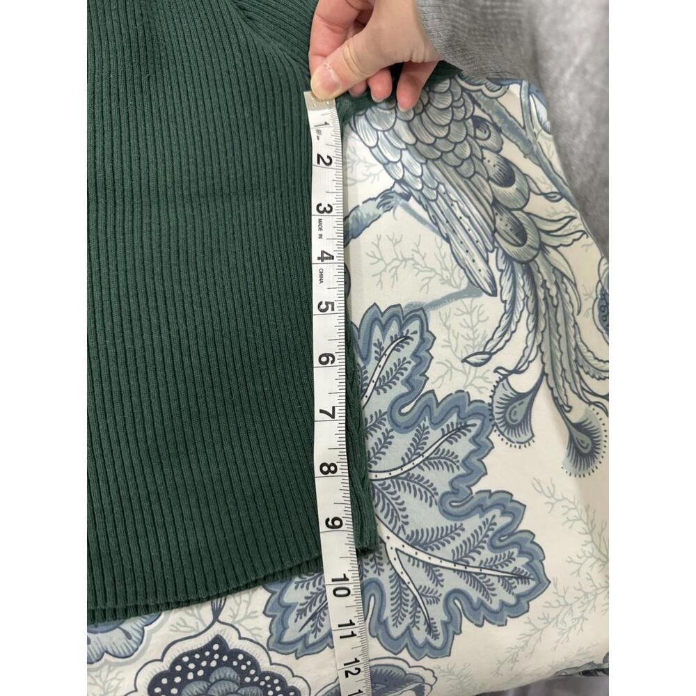 Forever 21 Red & Green Ribbed Henley Long Sleeve Crop Sweater Set- Size Small - Picture 9 of 9